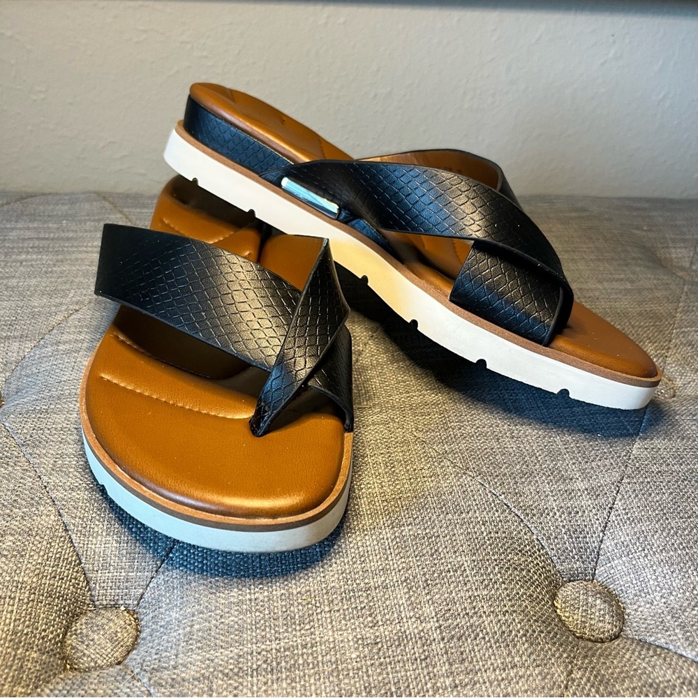 Franco Sarto Black Sandals Size 8